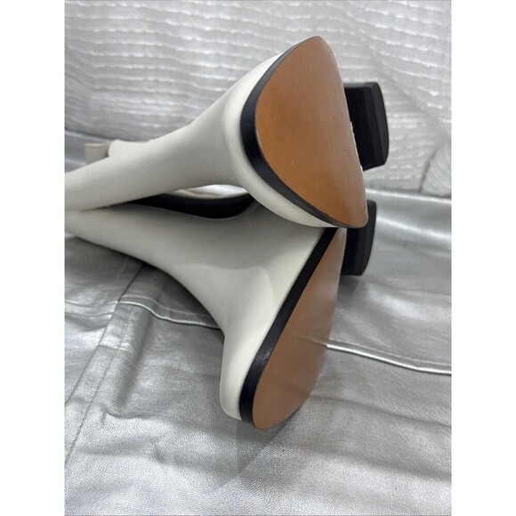 (E2) FRAME Women Le Lexington Off White Leather Chelsea Boot SIZE 38,5 - Picture 10 of 11